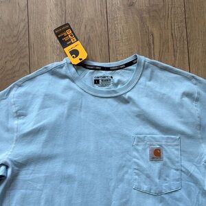 NWT Carhartt Force Pocket Light UPF 25 Sun Protection Blue T-Shirt Men’s Large